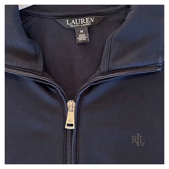 Lauren Ralph Lauren Zip-Up Jacket Navy Performance Activewear M - Picture 7 of 9